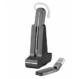 Plantronics W440-M (203947-01) Dect 6.0 Wireless USB Over the Ear Headsets Optimized for Microsoft Office Communicator