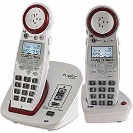 Clarity XLC3-COMBO DECT 6.0 Expandable Extra Loud Cordless Phones with Talking Caller ID - 2 Handset Pack