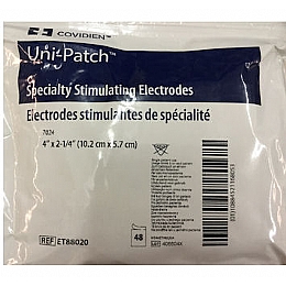 Covidien Uni-Tab 7024 Reusable and Self-adhering Stimulating Electrodes - 4" x 2.25" rectangle Patches