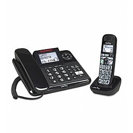 Clarity E814CC DECT 6.0 Expandable Corded - Cordless Phones with 40dB Amplification, Caller ID and Digital Answering System