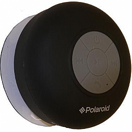 Polaroid PBT620-BLACK Waterproof Bluetooth Shower Speaker with Build in Microphone and High-Definition Wireless Sound