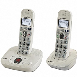 Clarity D712C Dect 6.0 Expandable Amplified Low Vision Cordless Phones with Large Font Caller ID Display and Answering System - 2 Handset Pack