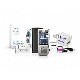 Philips 362100 Digital Pocket Memo with Power Adapter and Premium Case with Belt Clip