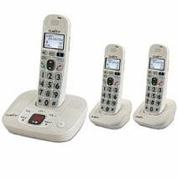 Clarity D712C2 Dect 6.0 Expandable Amplified Low Vision Cordless Phones with Large Font Caller ID Display and Answering System - 3 Handset Pack