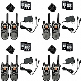 Motorola MT352RX4 Weatherproof Talkabout 2-Way Radio With 22 Channels and Range of up to 35 Miles also features 121 Privacy Codes and Built-in Flashlight - 8 Pack
