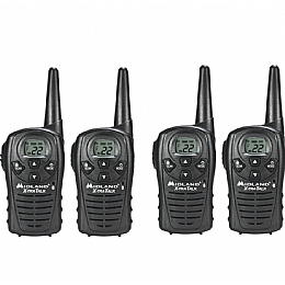 Midland LXT118 Talkabout FRS/GMRS Two Way Radio with 18 Mile Range and 22 Channels - 4 Pack