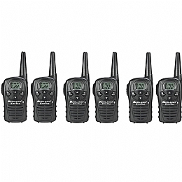 Midland LXT118X3 Talkabout FRS/GMRS Two Way Radio with 18 Mile Range and 22 Channels - 6 Pack