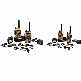 Midland GXT1050VP4X2 X-TRA TALK GMRS 2-Way Radio with 30-Mile Range - 4 Pack