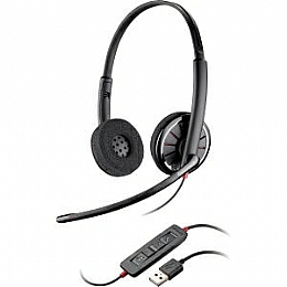 Plantronics Blackwire 85619-102 (C320) Lightweight Over the Head  Binaural Semi Open  Noise Cancelling USB Stereo Headsets