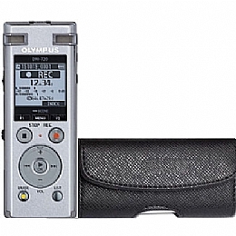Olympus DM-720-PX 4 GB Expandable Digital Voice Recorder with Tresmic 3 Microphone and Premium Carrying Case