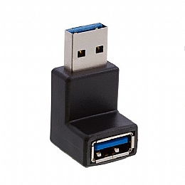DictationOne USB-L-Shape USB 3.0 Adapter Extension 90 Degree Right Angle Adapter Plug