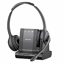 Plantronics W720-M (84004-01) Savi 3 in 1 Binaural Headsets for Your PC, Mobile and Desk Phone Optimized for Microsoft Lync