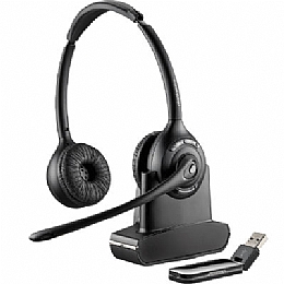 Plantronics W420-M Savi (84008-01) Binaural USB Over the Head DECT Wireless Headset System Optimized for Microsoft Lync