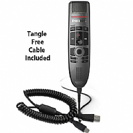 Philips SMP3800-CC SpeechMike Premium Touch Precision USB Microphone with Integrated Barcode Scanner and USB Coiled Cord - Push Button Operation