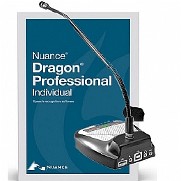 Nuance 375813 Dragon Professional Individual Version 15 Speech Recognition Software with Speechware 6-in-1 TableMike USB Microphone