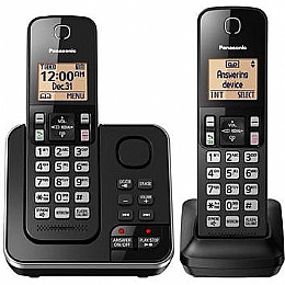Panasonic KX-TGC362B Expandable Cordless Phone with Answering System - 2 Handsets