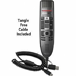 Philips SMP3710-CC SpeechMike Premium Touch Precision USB Microphone with USB Coiled Cord- Slide Switch Operation