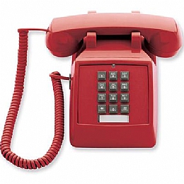 Scitec 25003 (2510E) Single Line Emergency Desk Phone - Red