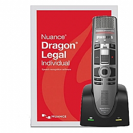 Nuance 377495 Dragon Legal Individual Version 15 with SpeechMike Premium Air Wireless Precision Microphone - Slide Switch Operation