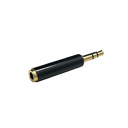 Andrea C1-1033500-1 C-300 Mobile Microphone Adapter is designed for use with the SG-110M Shotgun Microphone. The C-300 converts the 4-pin 3.5mm shared audio plug (TRRS) into a 3-pin 3.5mm microphone plug (TRS), which can be plugged into a USB adapter or directly into a PC with a dedicated microphone port.