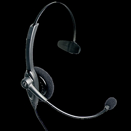 VXi 201561 Passport 10P Over-the-Head Monaural Single Wire Headset with Noise Canceling Microphone