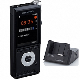 Olympus 378382 Expandable 4GB Digital Voice Recorder with Push-Button Operation and Built-in USB Port with Docking Station