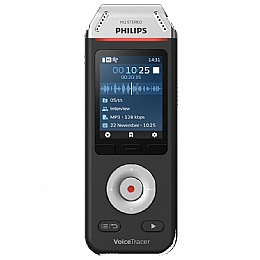 Philips DVT2110/00 VoiceTracer 8 GB Digital Audio Recorder ideal for interviews, conversations and small meetings.