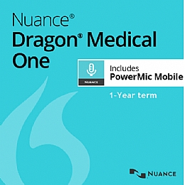Nuance 133802 Dragon Medical One and PowerMic Mobile for Ambulatory, Hosted Service, 1 Year Term - Monthly fee