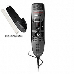 Philips LFH3500 SpeechMike Premium with USB Precision Microphone - Push Button Operation with Philips ACC3500/00 SpeechMike III Mic Holder