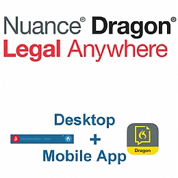 Nuance Dragon Legal Anywhere, Cloud Hosted Service 1 Year Subscription