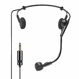 Audio Technica PRO-8HEMW Professional Hypercardioid Dynamic Headworn Microphone with 3.5 mm mono plug