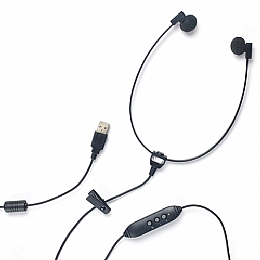 VEC SP-TCU Spectra USB Transcription Headsets with Digital Sound Quality, Volume Control, and Built in Microphone