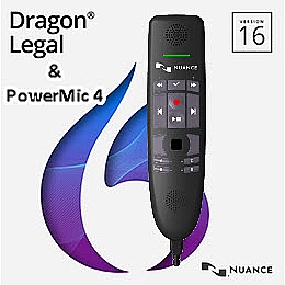 Nuance DL09A-G97-16.0 Dragon Legal 16 Speech Recognition Software With PowerMic 4