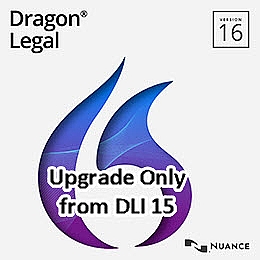 Nuance DL90A-RD1-16.0 Dragon Legal 16 Upgrade from Legal 15 or DPI15 Software