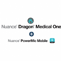 Nuance 133824 Dragon Medical One and PowerMic Mobile for Ambulatory, Hosted Service, 3 Year Term, Prepay