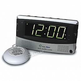 Sonic Alert SBD375SS Sonic Boom Dual Alarm Clock with Bed Shaker