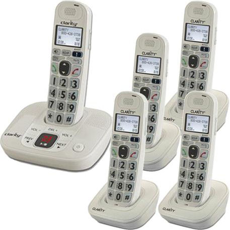CLARITY D712 DECT 6.0 4 AMPLIFIED LOUD CORDLESS PHONES W/ANSWERING MACHINE NEW 